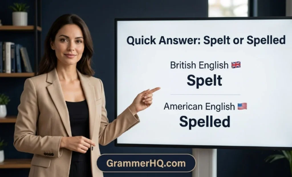 Quick Answer Spelt or Spelled