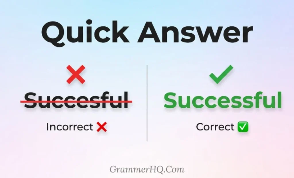 Quick Answer Succesful vs Successful