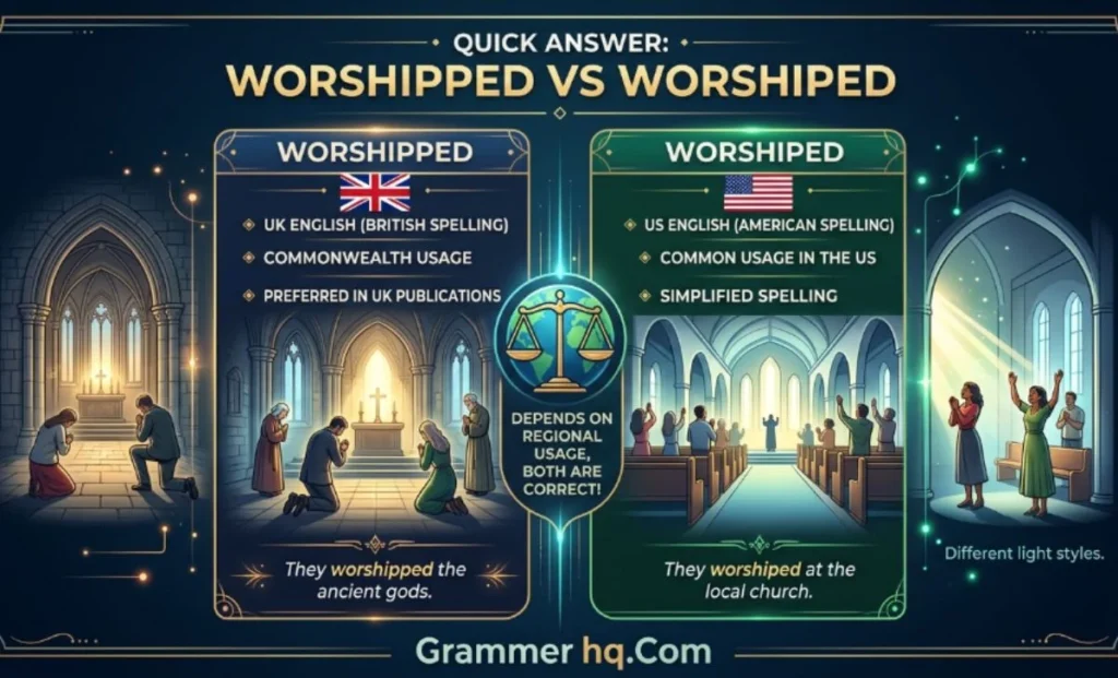 Quick Answer Worshipped vs Worshiped