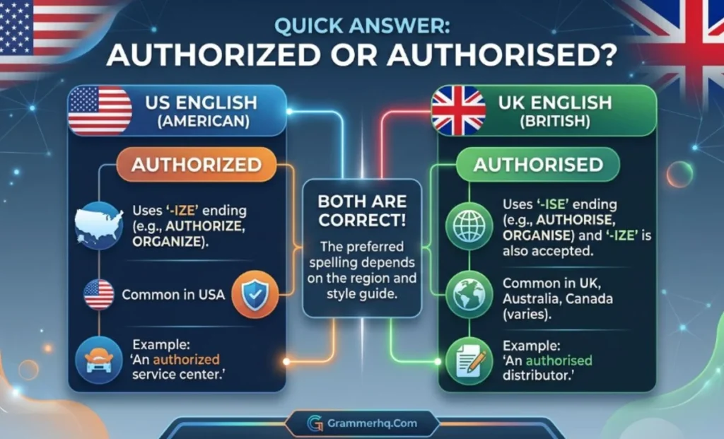 Quick Answer Authorized or Authorised