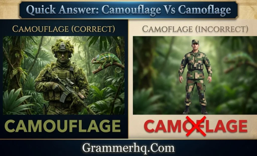 Quick Answer Camouflage Vs Camoflage 