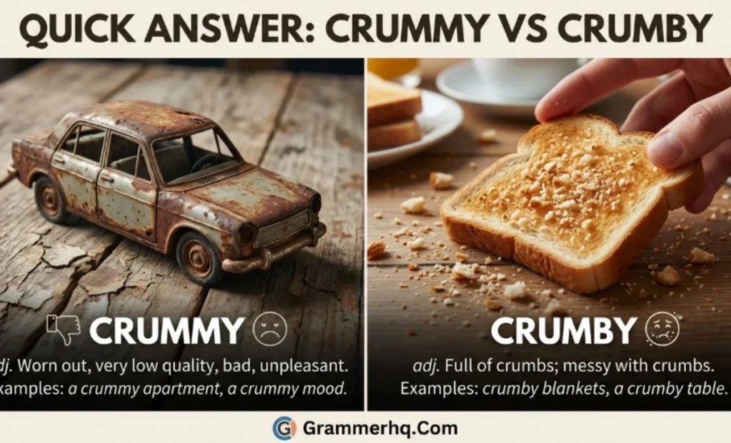 Quick Answer crummy vs crumby