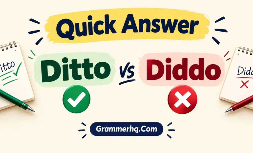 Quick Answer ditto vs diddo