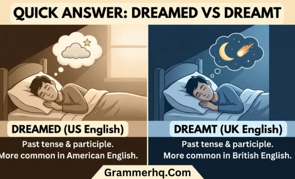 Quick Answer Dreamed vs Dreamt