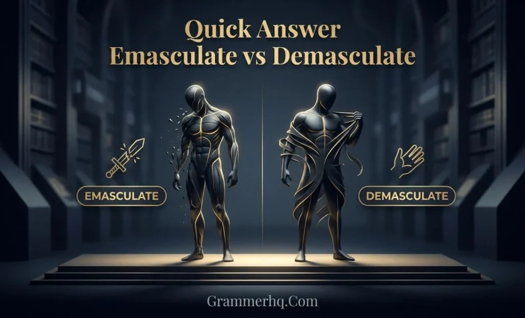 Quick Answer Emasculate vs Demasculate