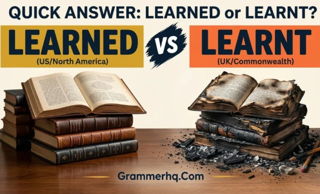 Quick Answer Learned or Learnt