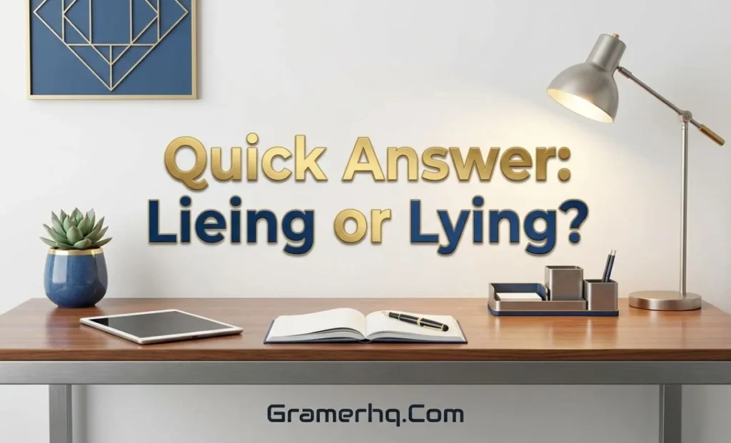 Quick Answer Lieing or Lying