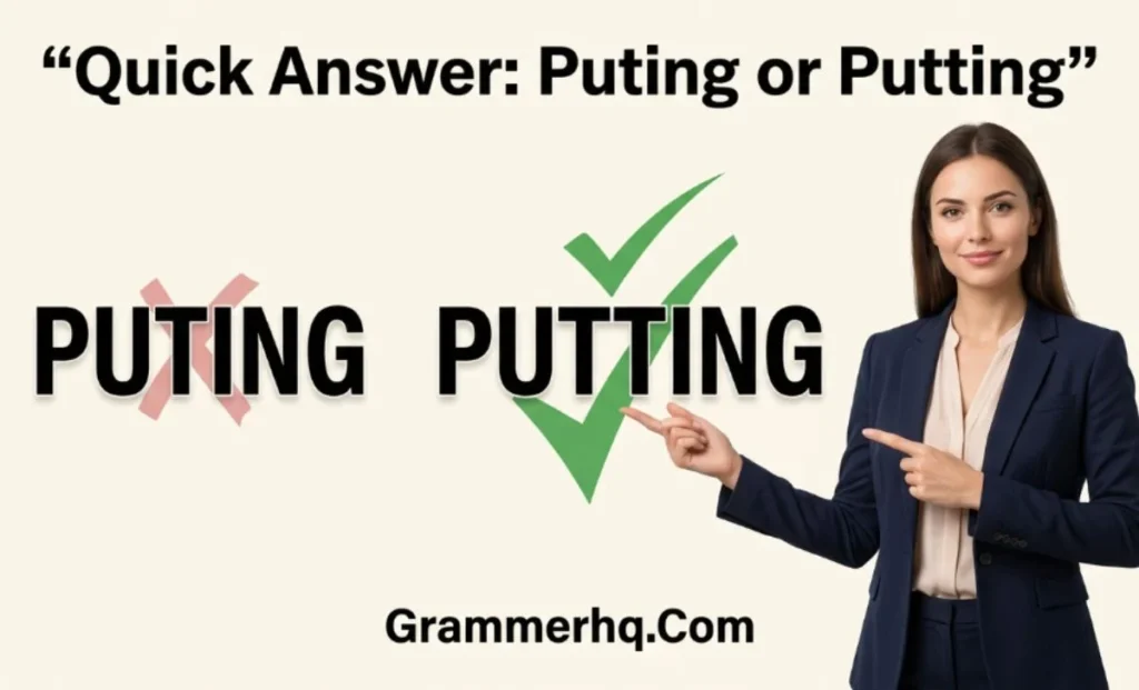 Quick Answer Puting or Putting