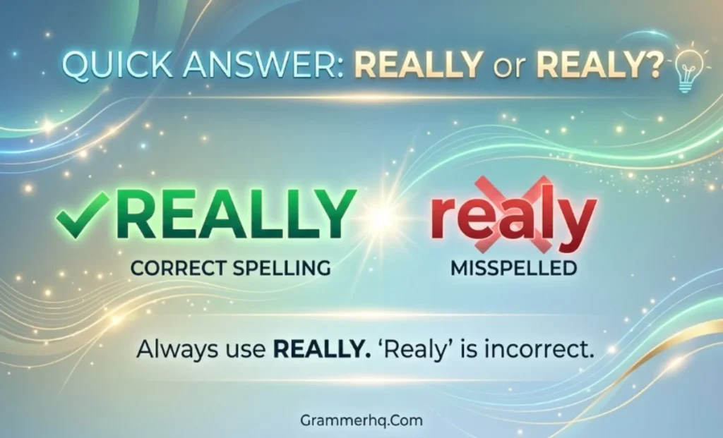 Quick Answer Realy or Really