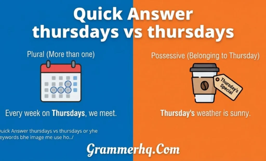 Quick Answer thursdays vs thursdays