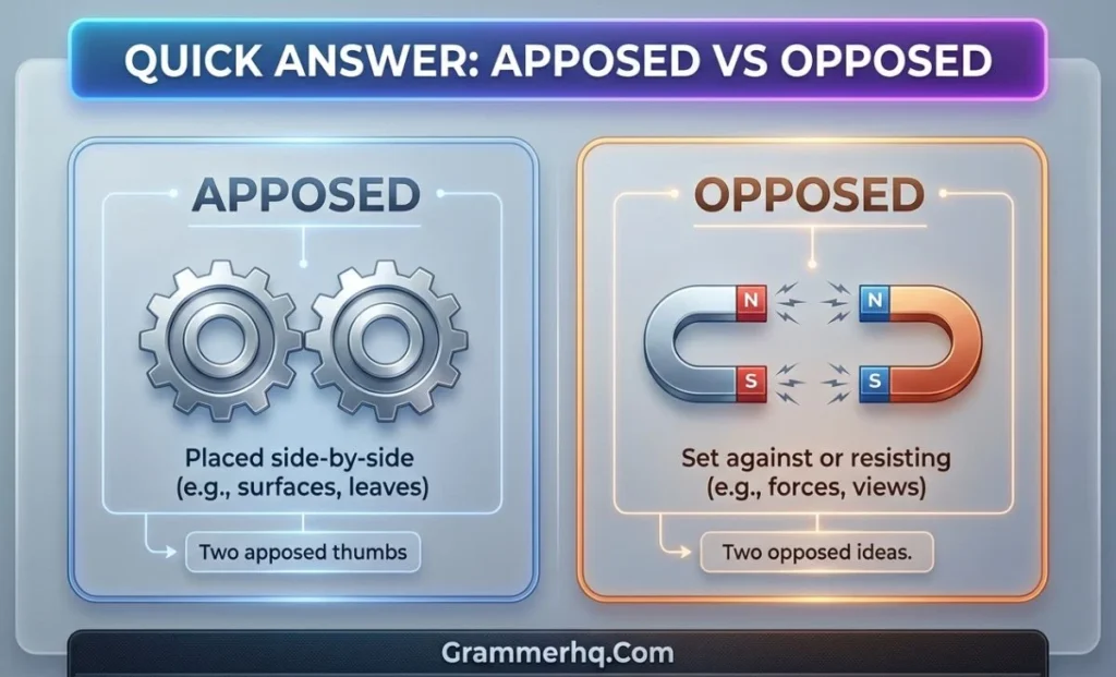 Quick Answer Apposed vs Opposed