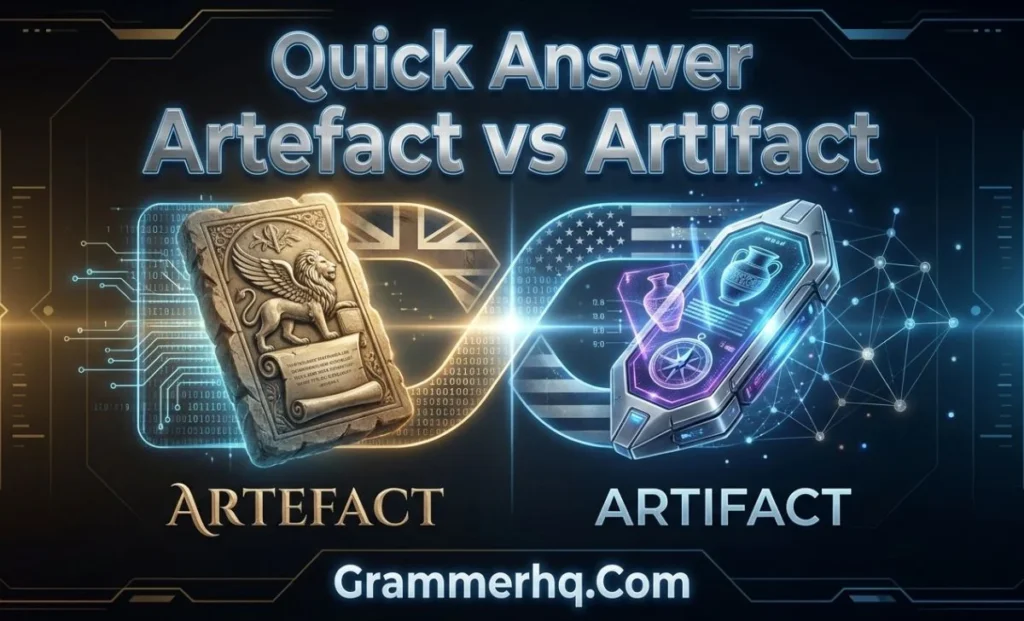 Quick Answer Artefact vs Artifact