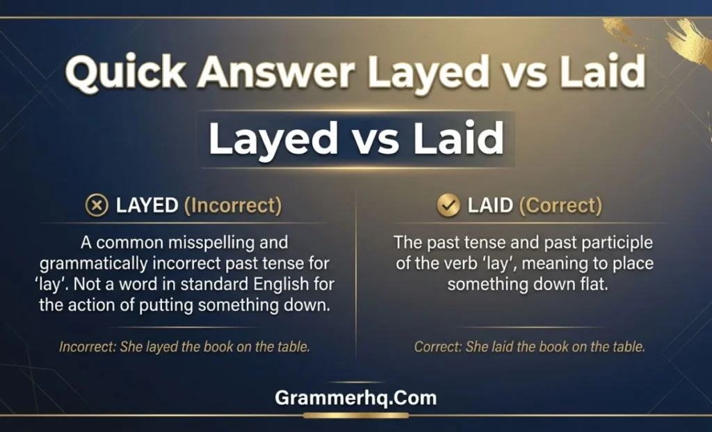 Quick Answer Layed vs Laid