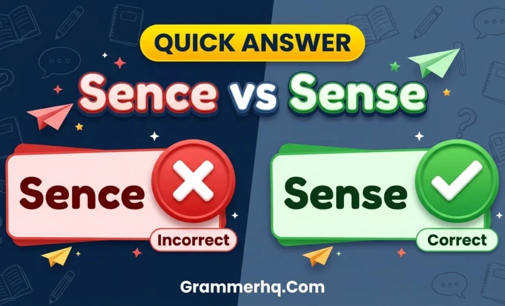 Quick Answer Sence vs Sense