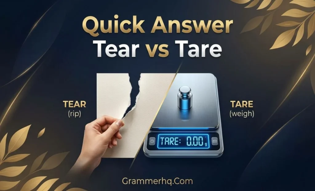 Quick Answer Tear vs Tare