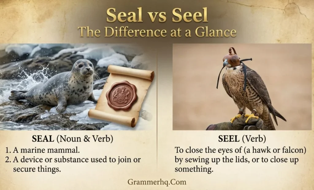 Seal vs Seel The Difference at a Glance