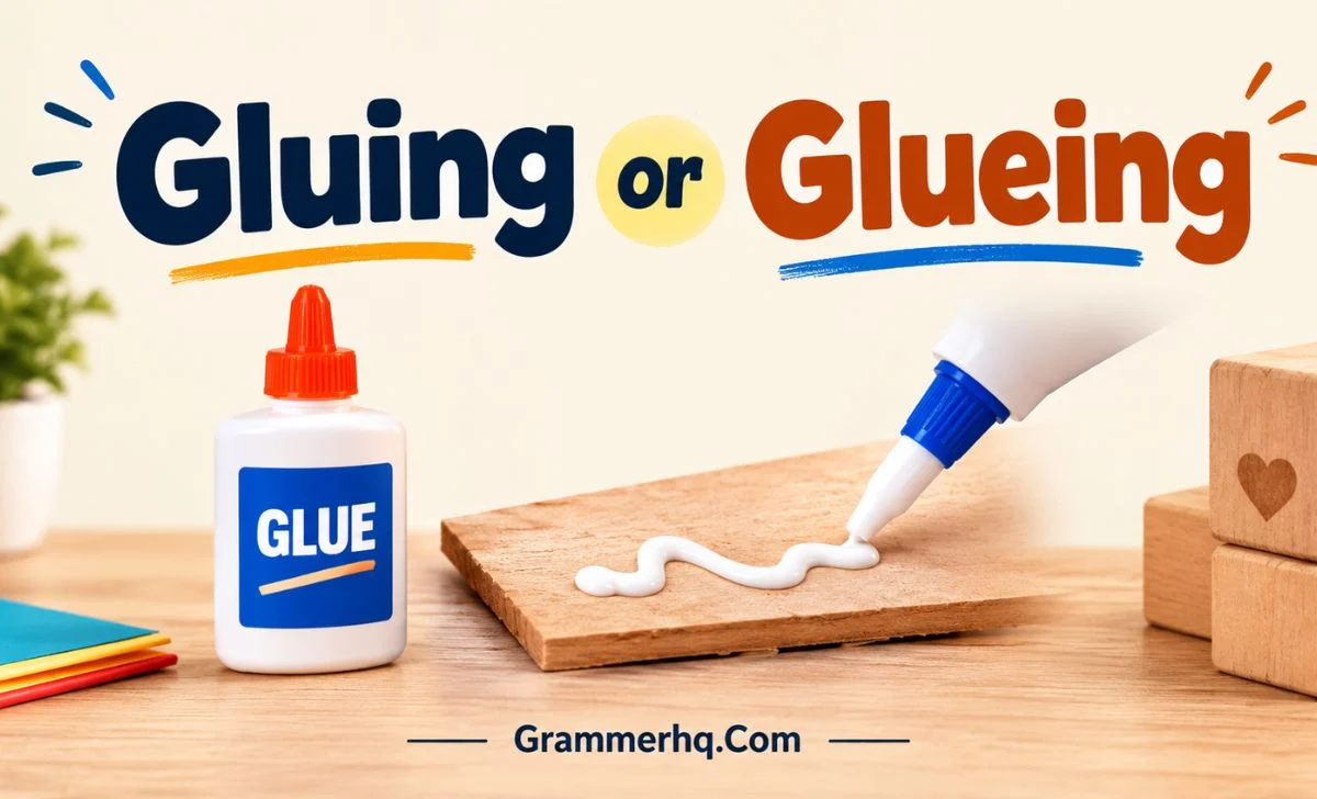 Gluing or Glueing