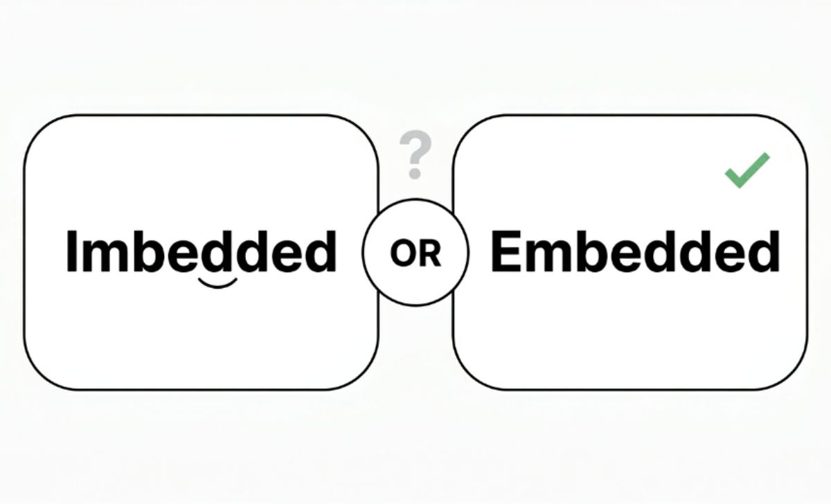 imbedded or embedded