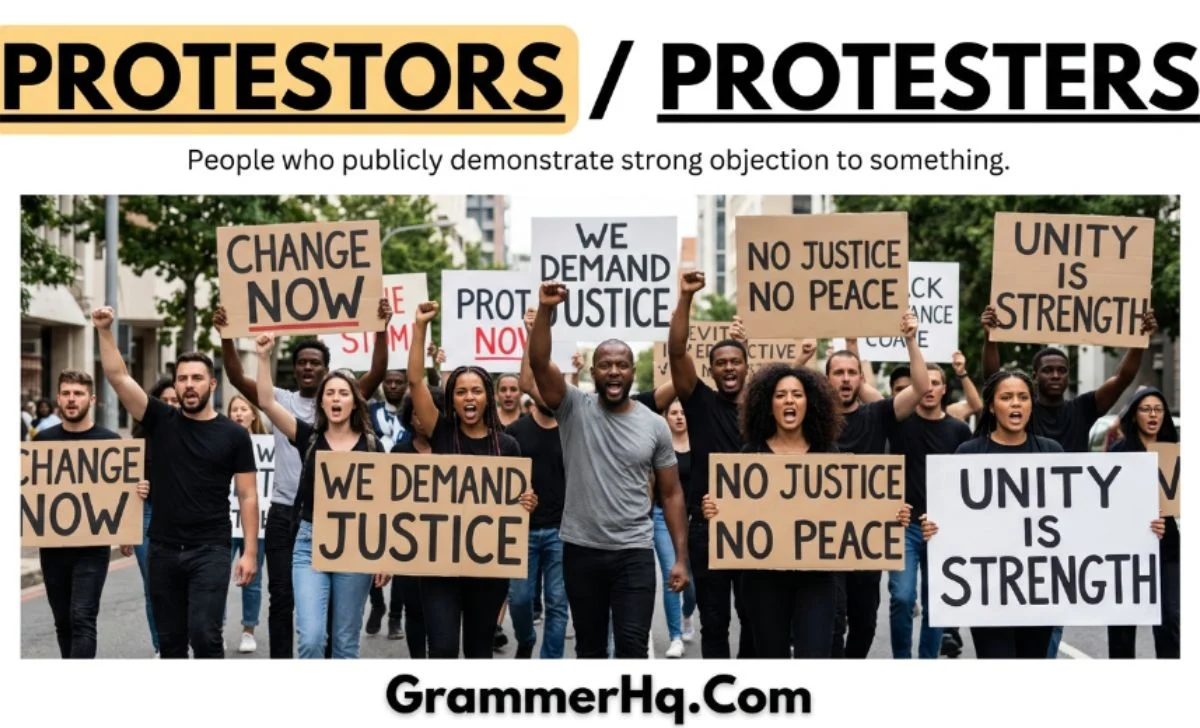 Protestors or Protesters
