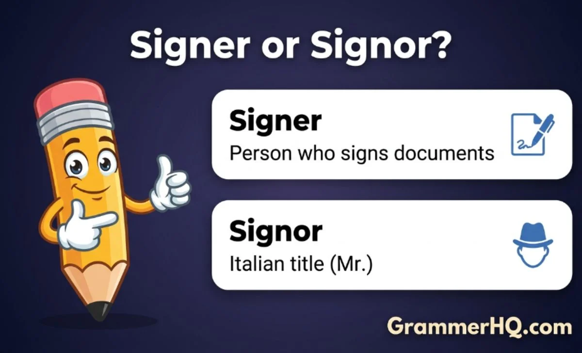 Signer or Signor