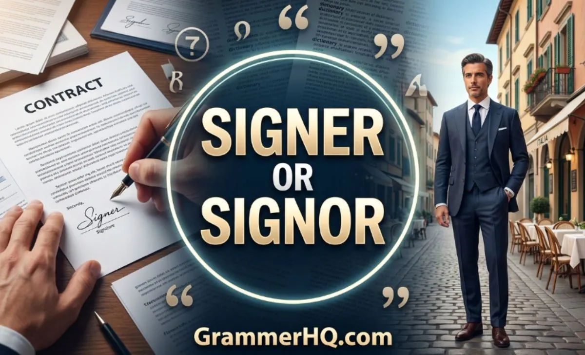 signer or signor