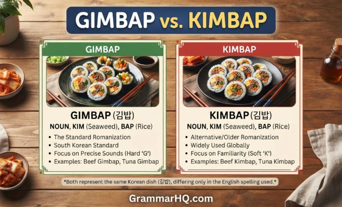 Gimbap vs Kimbap