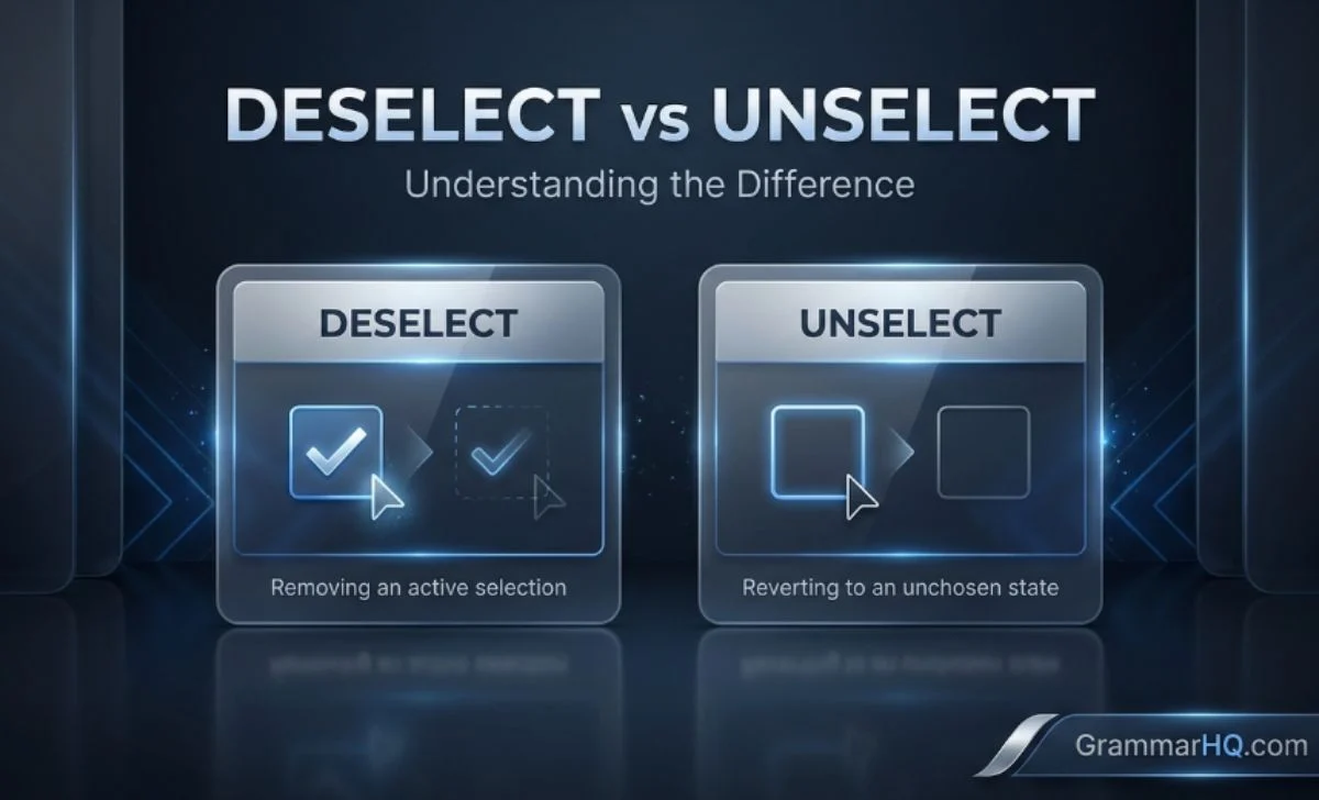 Deselect vs Unselect