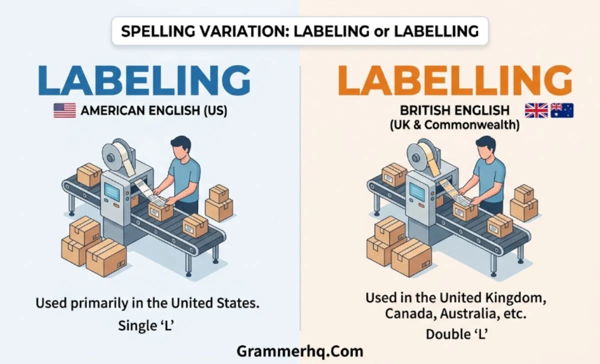 labeling vs labelling