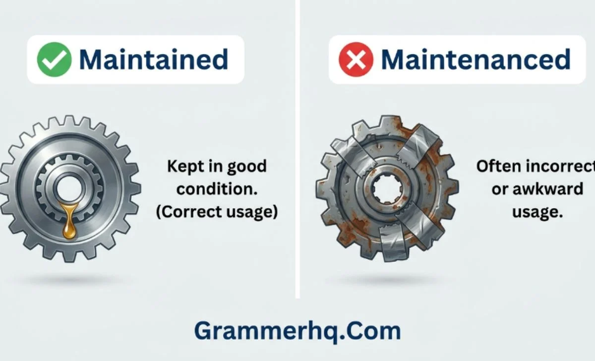 Maintained vs Maintenanced