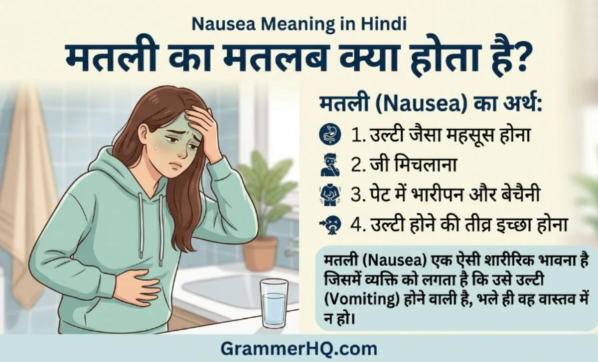 Nausea Meaning in Hindi