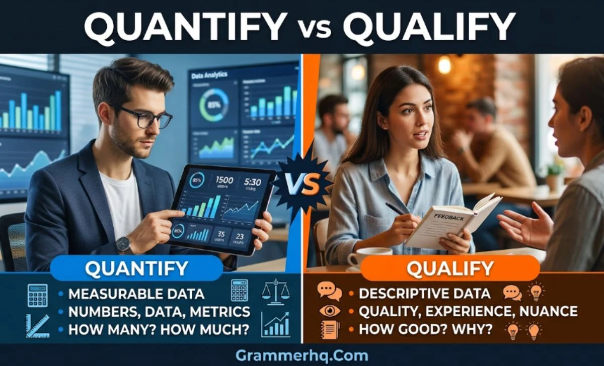 Quantify vs Qualify