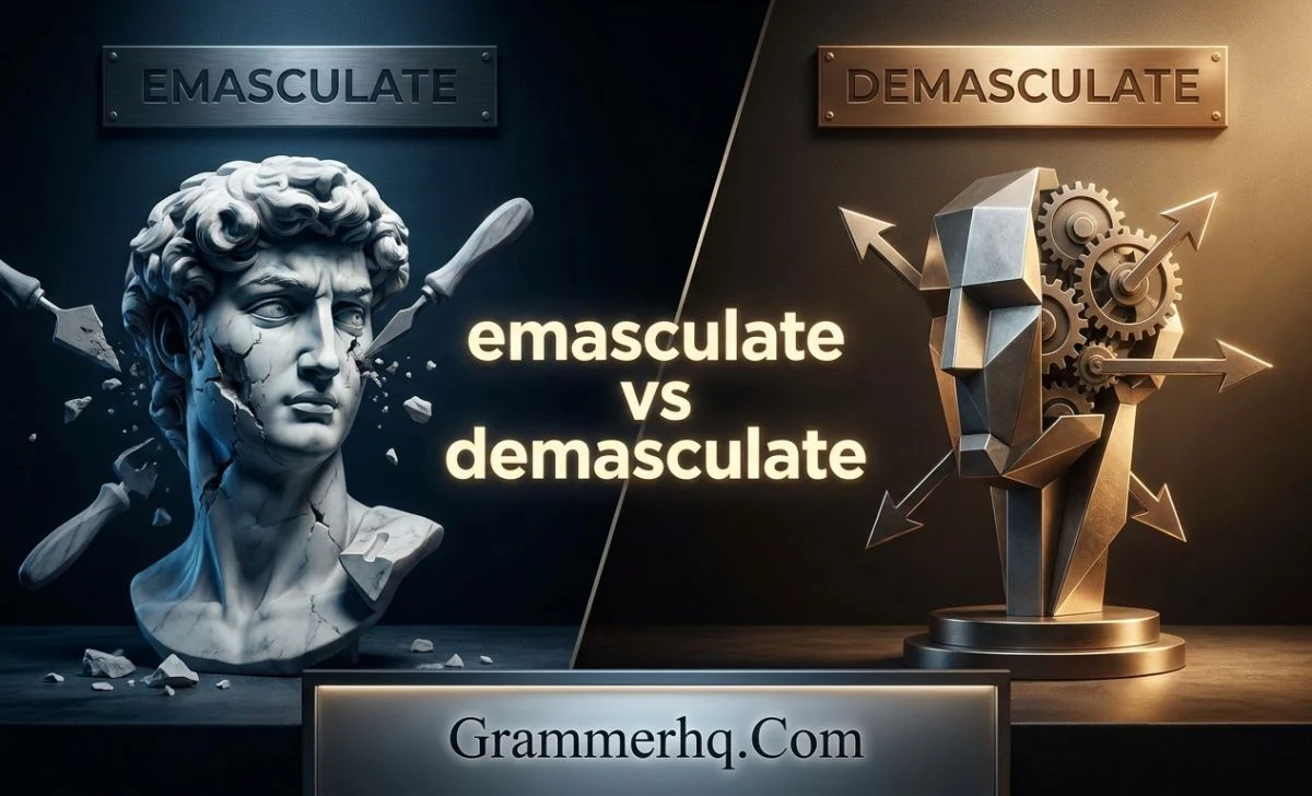 emasculate vs demasculate