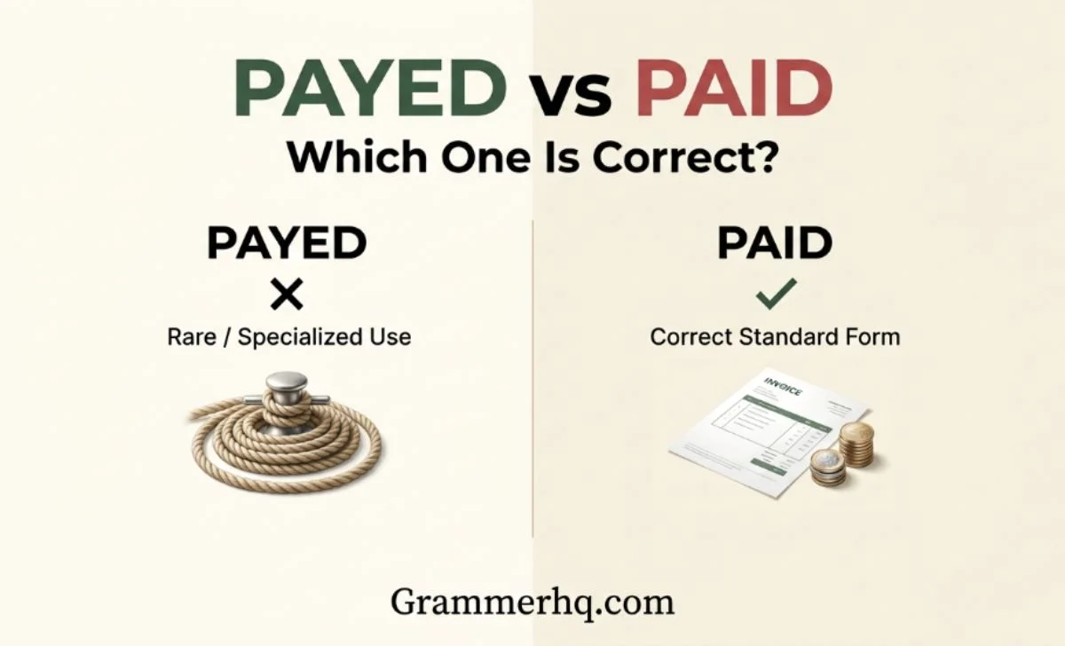 paid or payed