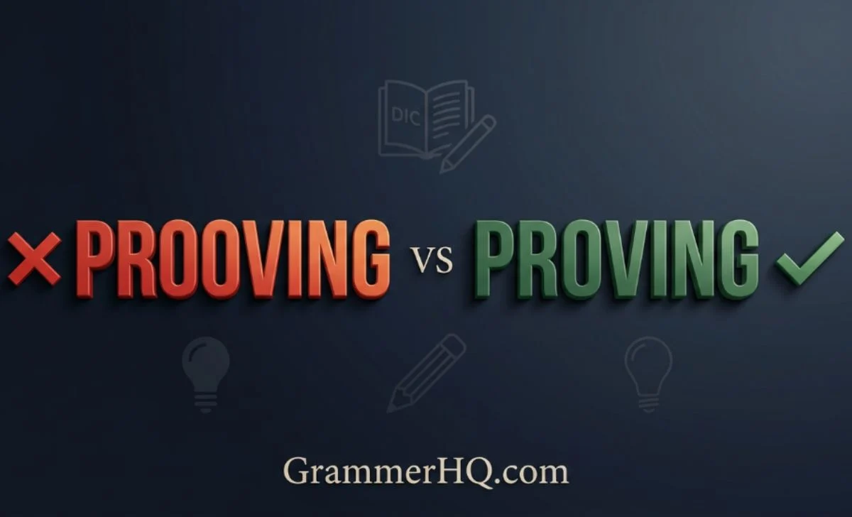 Prooving vs Proving