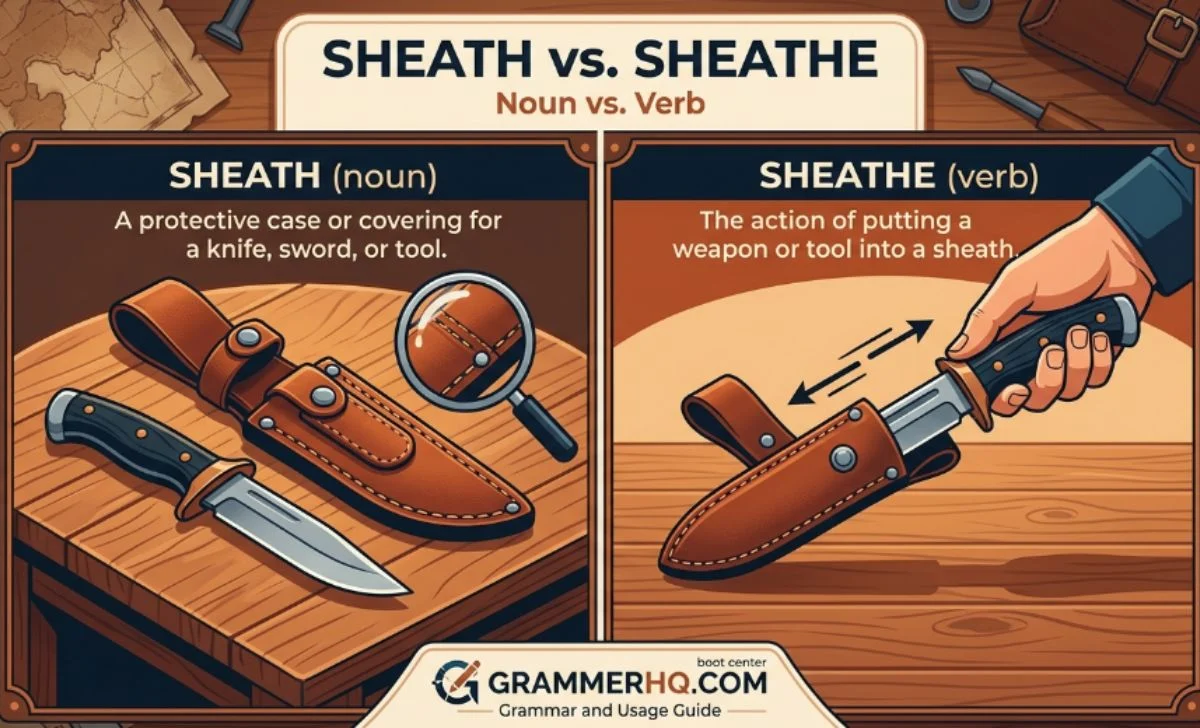 Sheath vs Sheathe