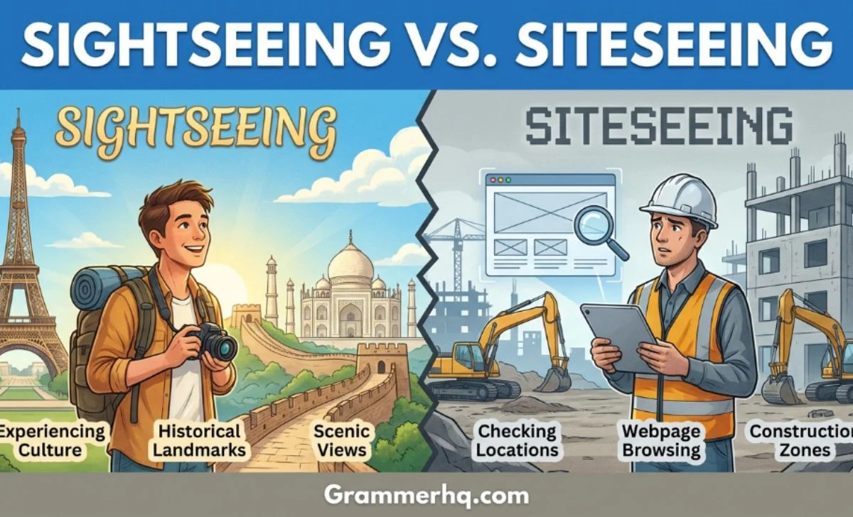 Sightseeing vs Siteseeing