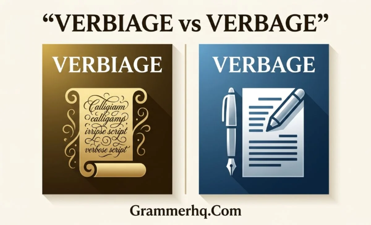 verbiage vs verbage