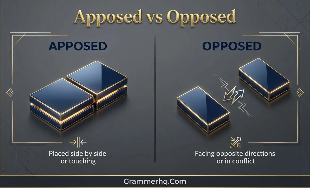 Apposed vs Opposed