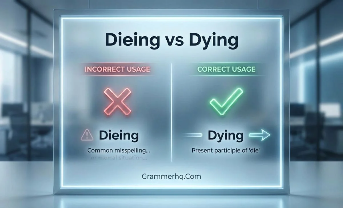 Dieing vs Dying