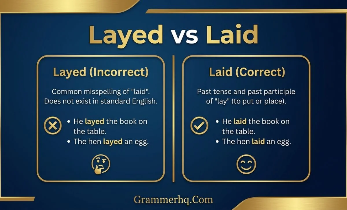 Layed vs Laid