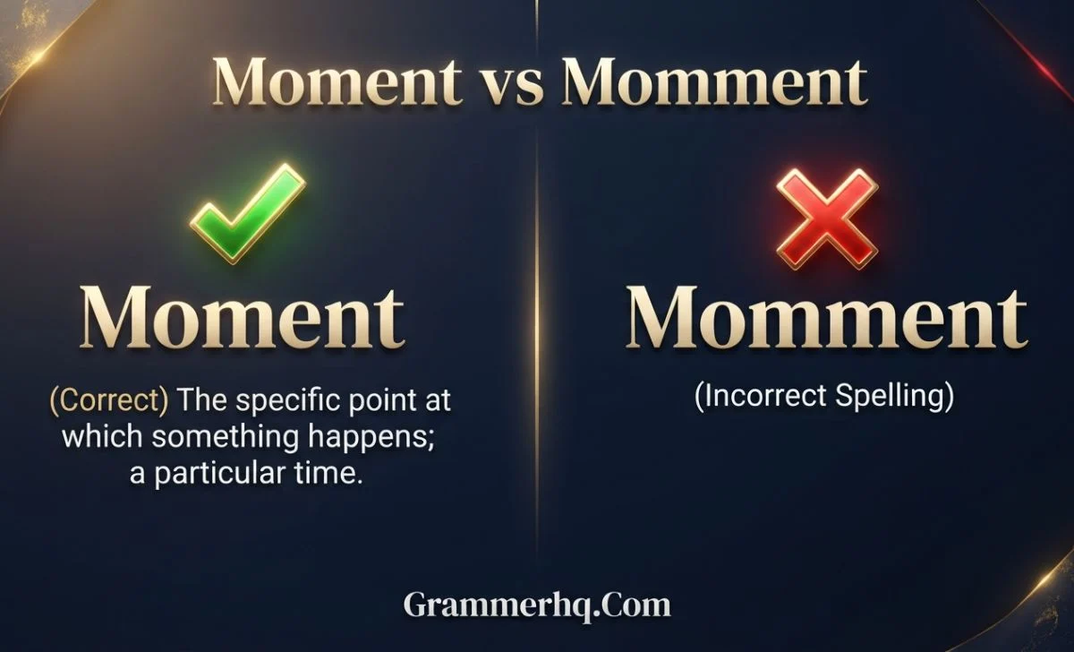 Moment vs Momment