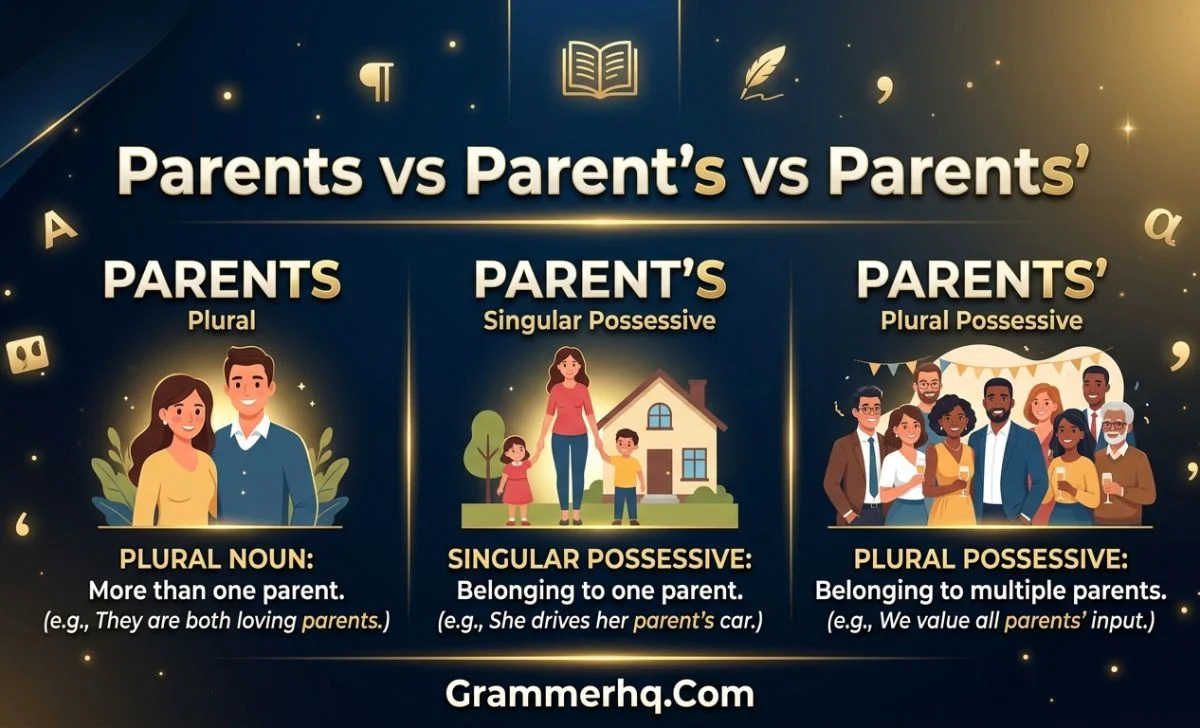 Parents vs Parent’s vs Parents’